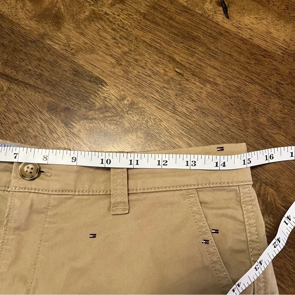 Tommy Hilfiger Kids Boys Khaki Flag Chino Shorts Size 16